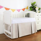 Crib Skirt Dust Ruffle, 100% Egyptian Cotton 400 Thread Count Soft Breathable - Image 7