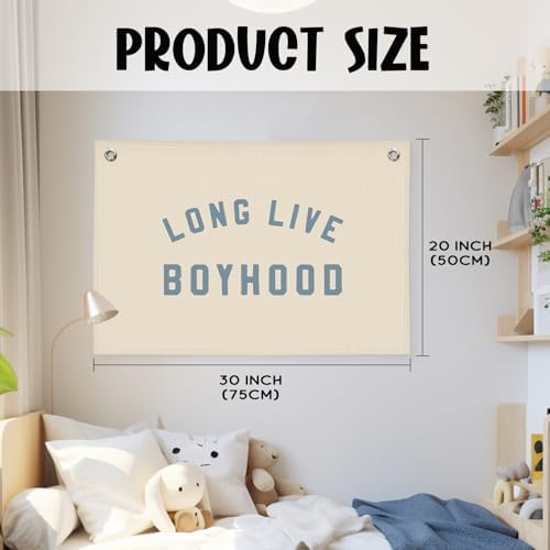 Boys Room Decor, Long Live Boyhood Banner, Toddler Boy Room Decor - Image 4