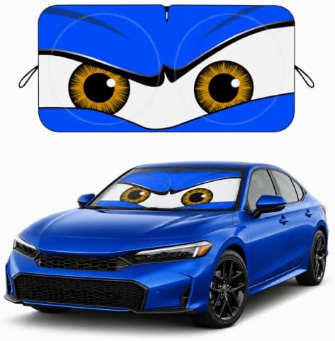 Car Windshield Sun Shade, Universal Fit Compact Sedan SUV, Monster Blue by eygeufg