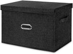 Large Linen Fabric Foldable Storage Bins by Unknown