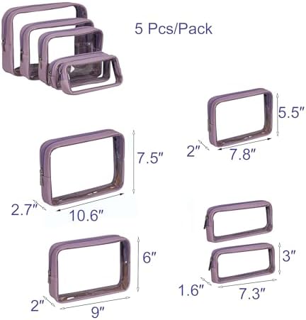 Remobia Hicol TSA Approved 5-Piece Diaper Bag Organizer Pouch Set Clear - Image 2