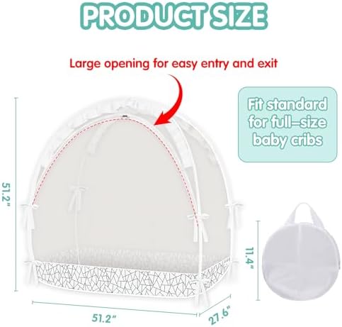 Crib Tent - Crib Net to Keep Baby in, Stop Baby from Climbing Out of Crib - Image 6