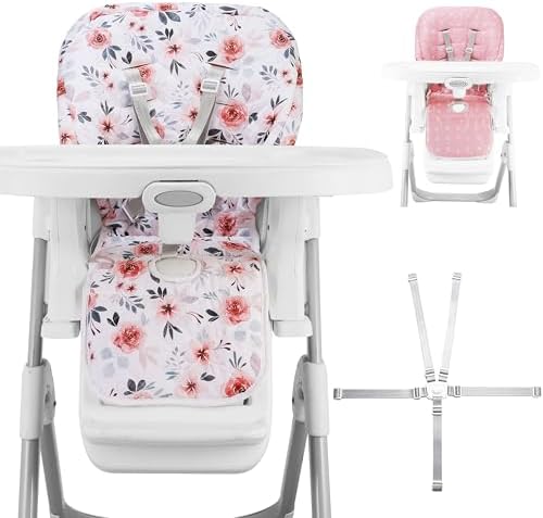 Baby High Chair Cover Replacement, Reversible & Waterproof High Chair Cushion by Lunobubo