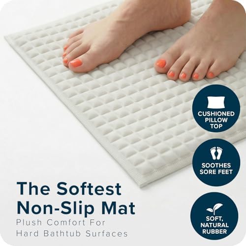 SlipX Solutions Pillow Top Soft Padded Non Slip Bathtub Mat - Image 2