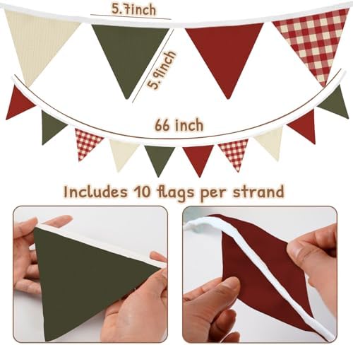 Lacama Christmas Banner Pennant Triangle Flag - Image 3