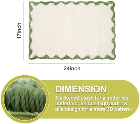 ORTIGIA Small Cute Scalloped Bath Mat, Bathmat - Image 2