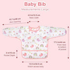 Accmor 5 Pack Long Sleeve Bibs, Baby Smock Waterproof Sleeved Bib Smock - Image 7