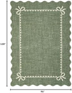GarveeHome Scalloped Bow Rug 8x10 Washable Green Rug - Image 2