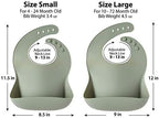 2-Pack Waterproof Silicone Baby Bib Lightweight Comfortable Easy-Wipe Clean - Image 2
