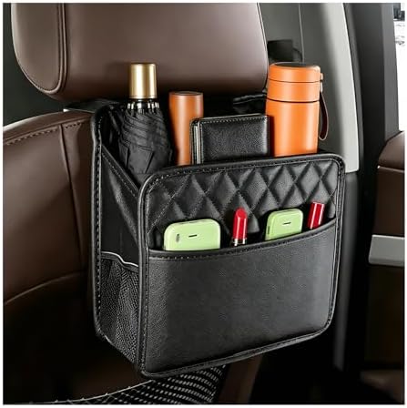 Car Seat Back Organizer, Foldable Leather Auto Backseat Hanging Storage Pocket by Unknown