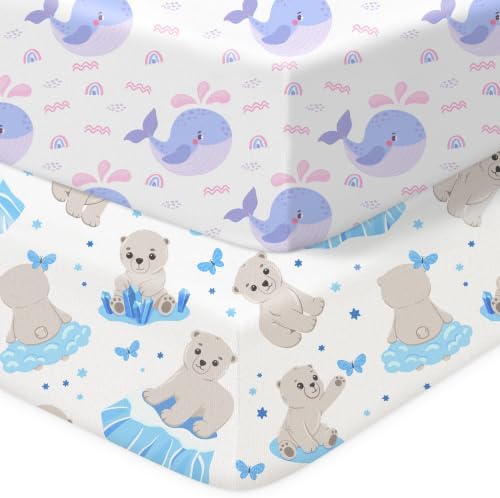 Pack N Play Sheets Fitted, Mini Crib Sheets, Breathable Soft Unisex Playard by Unknown