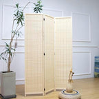 Furnnylane 3 Panel Room Divider and Folding Panel Screen, Bamboo Panel Divider - Image 4