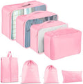 Packing Cubes for Travel- 8 Set Luggage Organizer Bags for Family, Mesh by YEEYAA