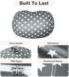 Lukeight Stuffed Animal Storage Bean Bag Chair Cover - Image 6