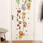 clothmile Watercolor Jungle Animal Wall Decals Welcome Animal Wall Sticker Lion - Image 4