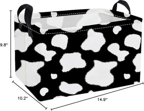 Essme Rectangular Cow Basket, Kids Storage Bins Organizer - Image 2