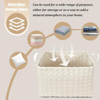 Handwoven Clothes Basket Laundry Hampers Large Wicker Storage Baskets - Image 3