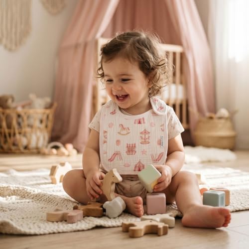 Muslin Baby Bibs for Drooling and Teething, Bibs for Boys Girls - Image 3