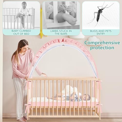 Crib Tent - Crib Net to Keep Baby in, Stop Baby from Climbing Out of Crib - Image 2