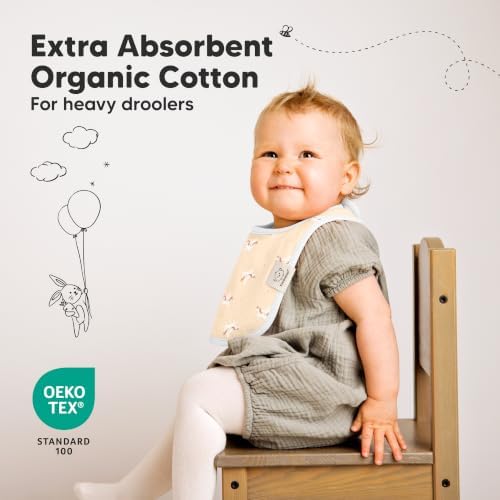 KeaBabies 8-Pack Organic Baby Bibs - Image 5