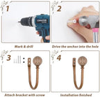 KAMANINA Wood Curtain Holdbacks 2pcs Small - Image 7