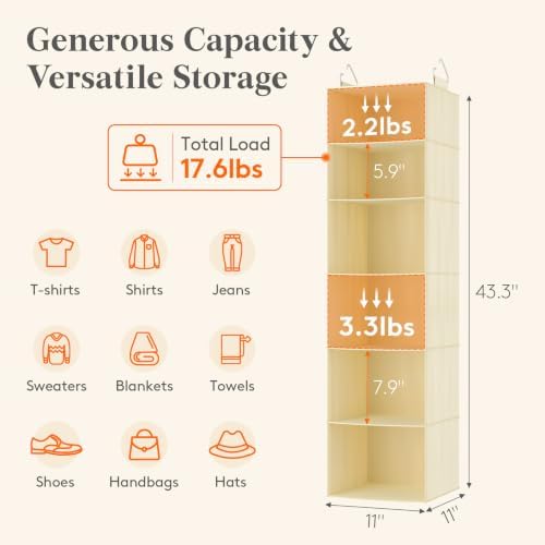 Lifewit Hanging Closet Organizer and Storage - Image 3