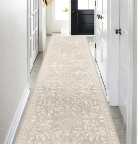 2' x 20' Upgraded Rug-Style Vinyl Hallway Runner Mat, Area Rug Alternative by BelleCosy