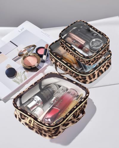 3 Pack Clear Toiletry Bag for Women, TSA Approved Organizer for Travel Size - Image 2