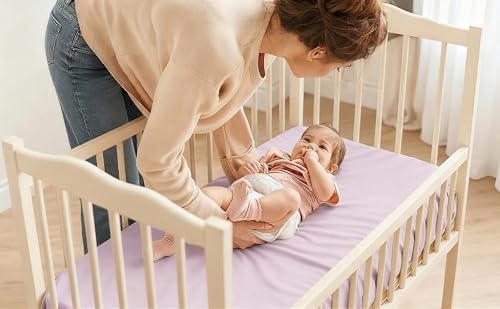 4 Pack Bassinet Fitted Sheets Compatible - Image 6