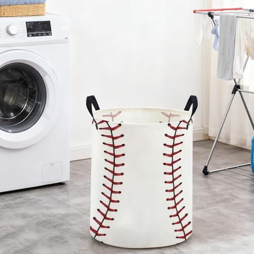 ESSME Ball Laundry Basket, Baseball Hamper Collapsible Canvas Waterproof - Image 6