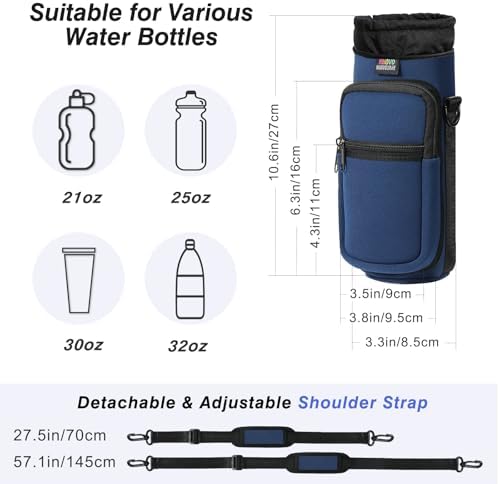 Nuovoware Magnetic Gym Bag, Water Bottle Carrier, Dark Blue - Image 4