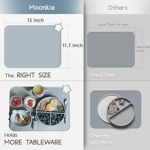 Moonkie Silicone Placemat for Babies: Toddler Table Mats for Self-Feeding - Image 5