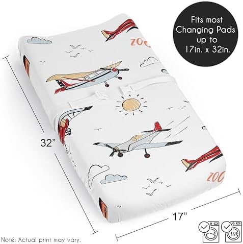 Sweet Jojo Designs Baby Changing Pad Cover Sheet - Image 6