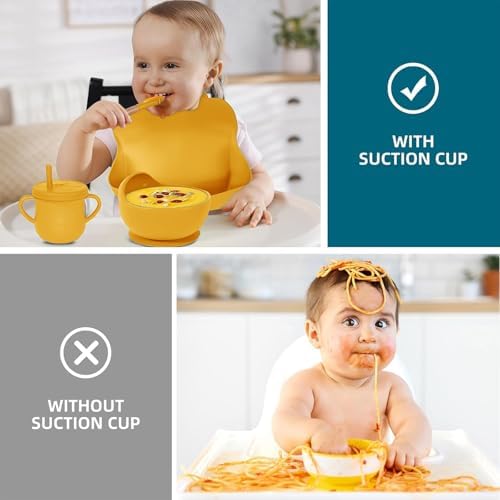 100% Silicone baby feeding set, BPA free Baby dishes set - Image 5