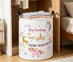 Essme Kids Laundry Basket, Unicorn Hamper Collapsible Waterproof Storage Bin - Image 5