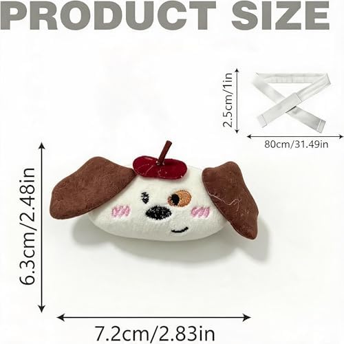 2 Pack Cartoon Brown Dog Curtain Tiebacks Decorative Embroidered Animal Shape - Image 2