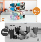 spospo Water Bottle Organizer 4 Tier Large Compartment Water Bottle Holder - Image 4