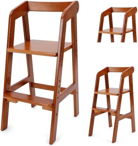 Yoleo Wooden High Chair for Toddlers to Teens, Adjustable Dining Feeding Chair by YOLEOSupportYourStrength
