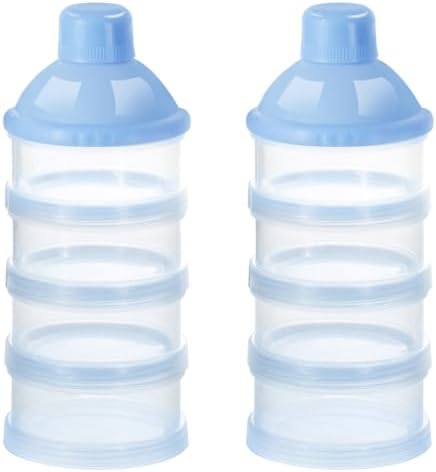 Accmor Formula Dispenser On The Go, 4 Compartments Stackable Formula Container by Accmor