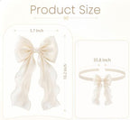 VIS'V Curtain Tiebacks, French Silky Bow Curtain Holdbacks - Image 5