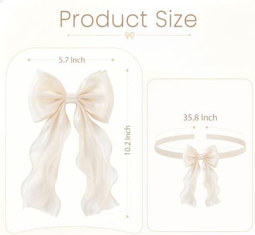 VIS'V Curtain Tiebacks, French Silky Bow Curtain Holdbacks - Image 5