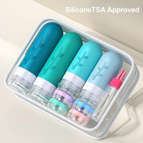 Tocelffe 18pack Travel Bottles for Toiletries, TSA Approved Silicone Travel - Image 5