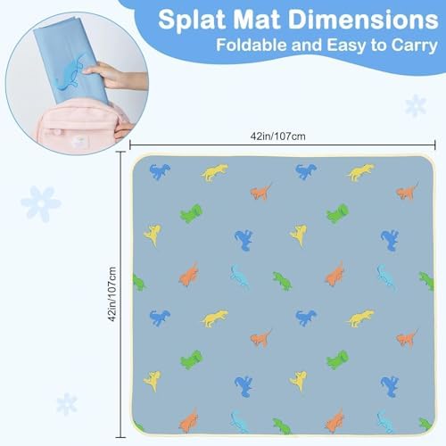 Baby Splat Mat for Under High Chair, Waterproof Floor Protector - Image 6