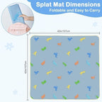 Baby Splat Mat for Under High Chair, Waterproof Floor Protector - Image 6