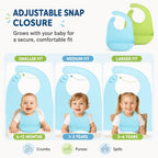 PandaEar 2-Pack Silicone Baby Bibs - Image 3