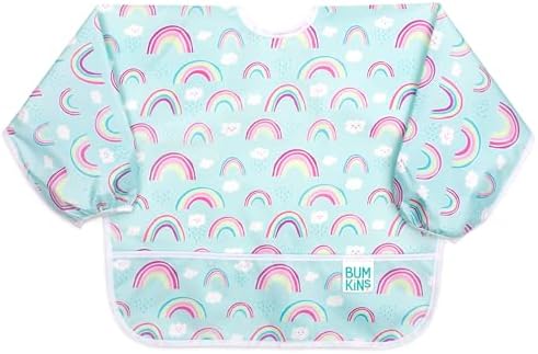Bumkins Sleeved Bib for Girl or Boy, Baby and Toddler for 6-24 Mos, Essential by Bumkins
