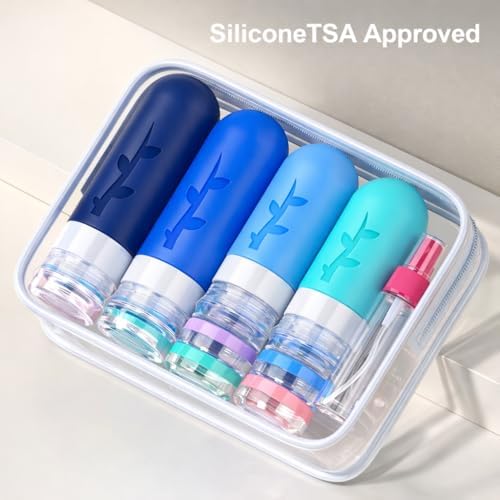 Tocelffe 18pack Travel Bottles for Toiletries, TSA Approved Silicone Travel - Image 5