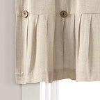 Lush Decor Linen Button Farmhouse Valance, Dark Linen - Image 4