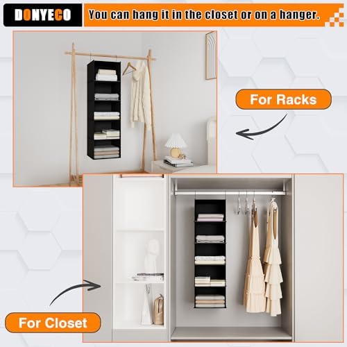 Hanging Closet Organizer 5-Shelf, Oxford Fabric Wardrobe Storage - Image 4