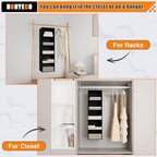 Hanging Closet Organizer 5-Shelf, Oxford Fabric Wardrobe Storage - Image 4